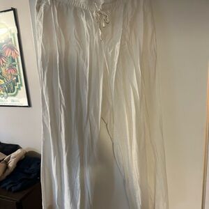 A New Day Cream Linen Drawstring Pants